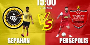 پخش زنده سپاهان و پرسپولیس 3 اسفند 1401
