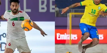 پخش زنده فوتبال ساحلی ایران و برزیل 5 اسفند 1402