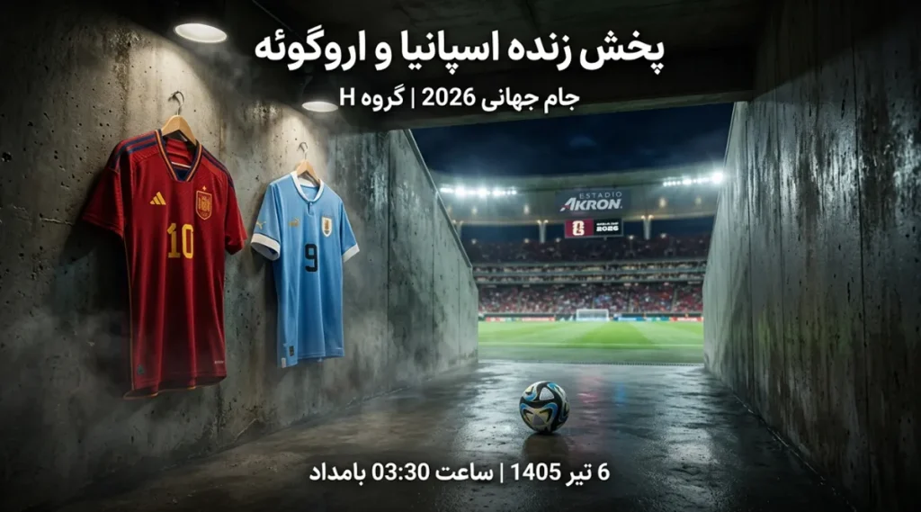 پخش زنده بازی اسپانیا با اروگوئه